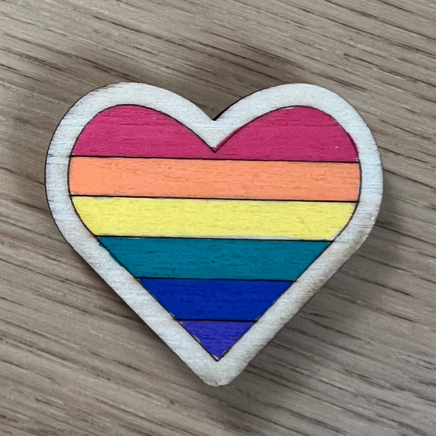 Hand-Painted Wooden Pride Magnets