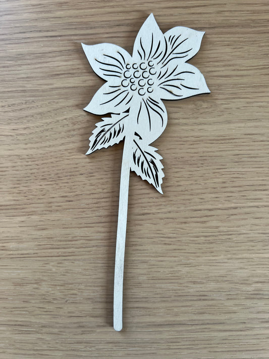 Birth Month Wooden Flowers