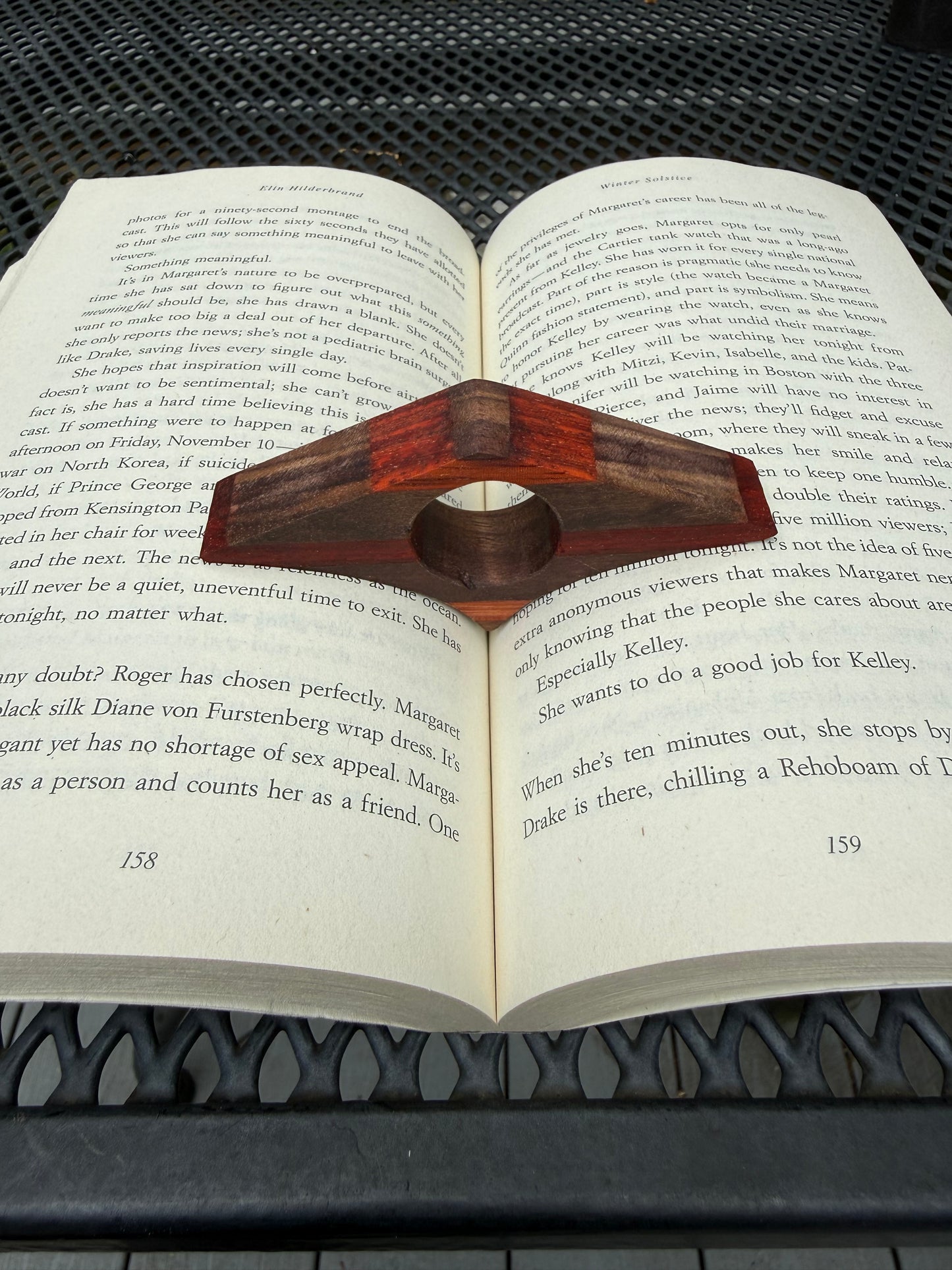 Wet Nose Woodworks handcrafted wooden thumb book holder, gift for readers