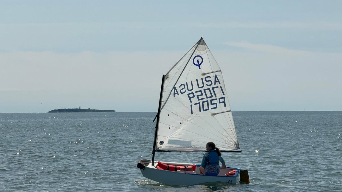 My kids sailing RS Fevas on Long Island Sound