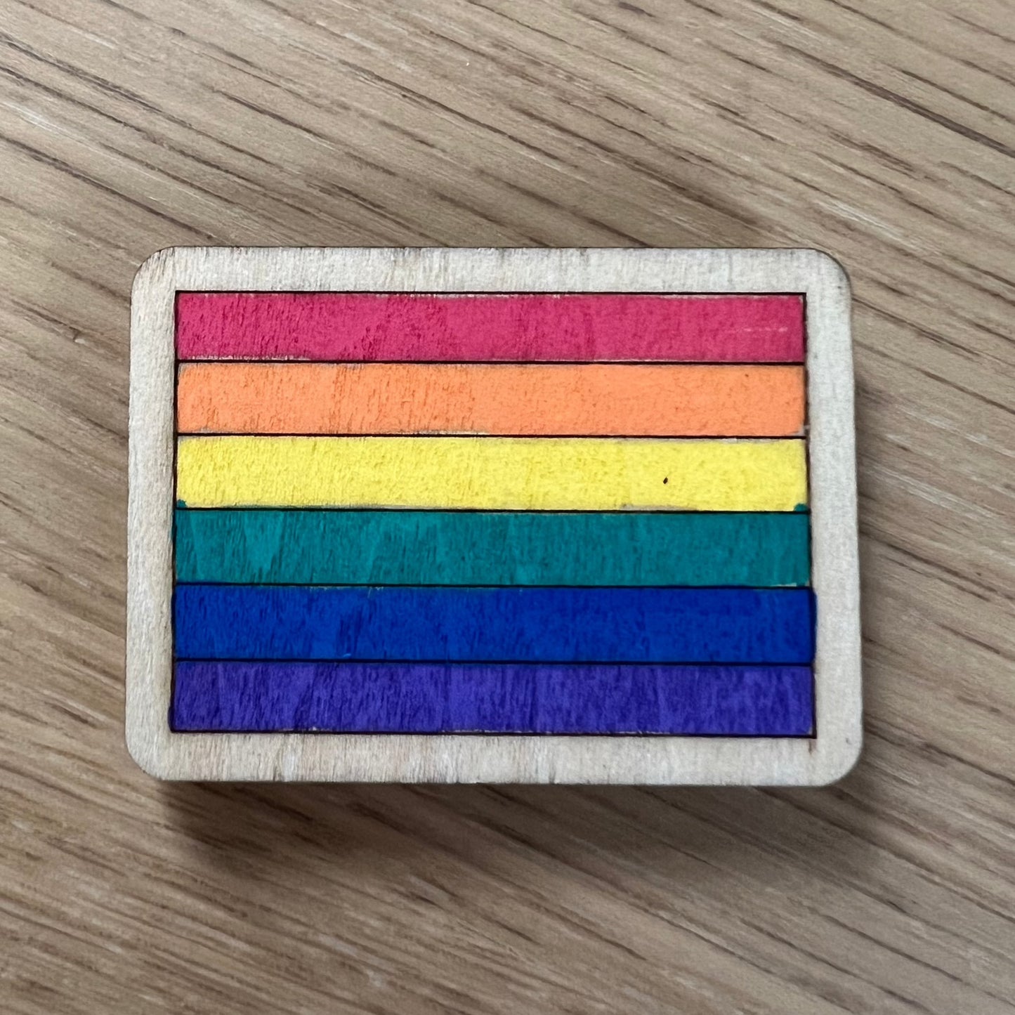Hand-Painted Wooden Pride Magnets
