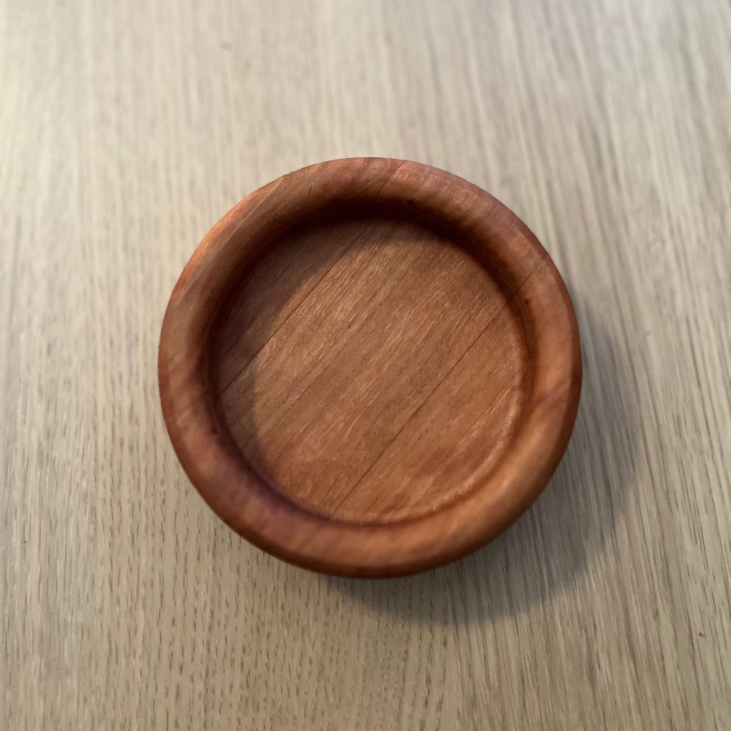 Handcrafted Cherry Ring Dish – 4” Round Wooden Catch-All Bowl