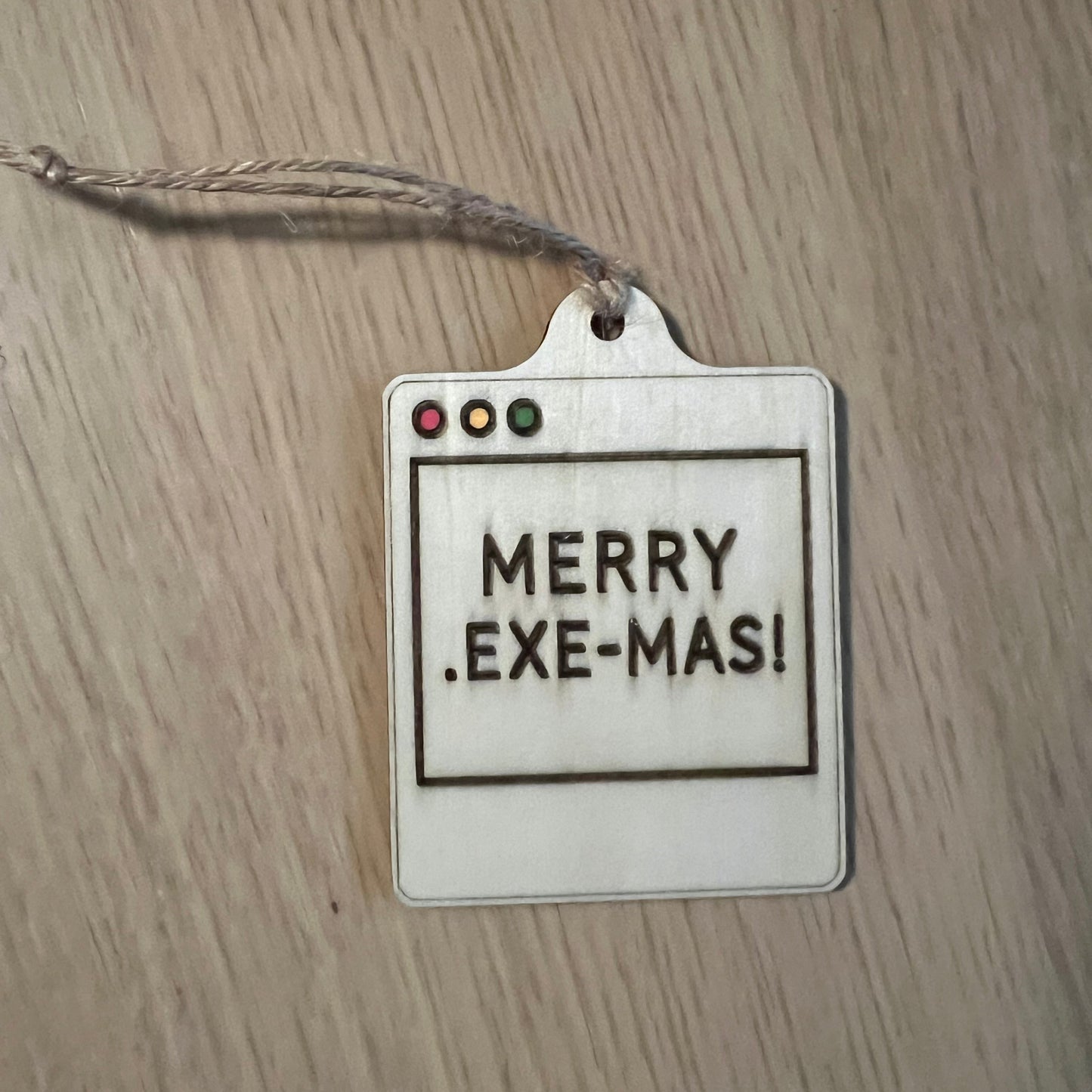 Retro Tech Holiday Ornament Set – “Merry .EXE-Mas” Collection