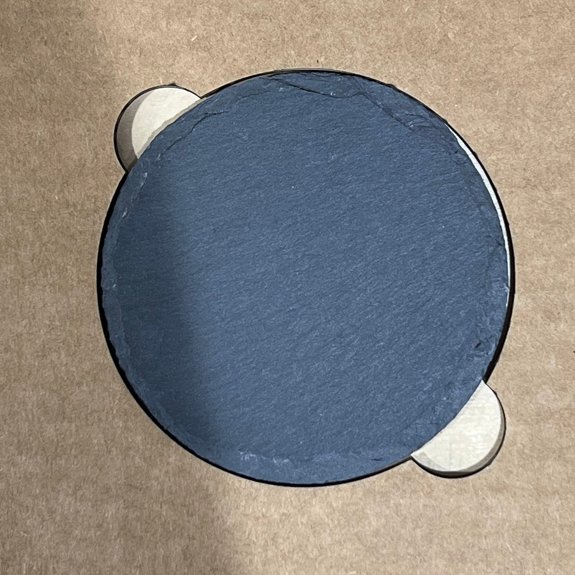 A collage displays circular and square 4-inch black slate coaster jigs by Wet Nose Woodworks, featuring SVG files for laser engraving, with “Black Slate Coasters Alignment Jig Bundle Pack Digital Files” across the center.