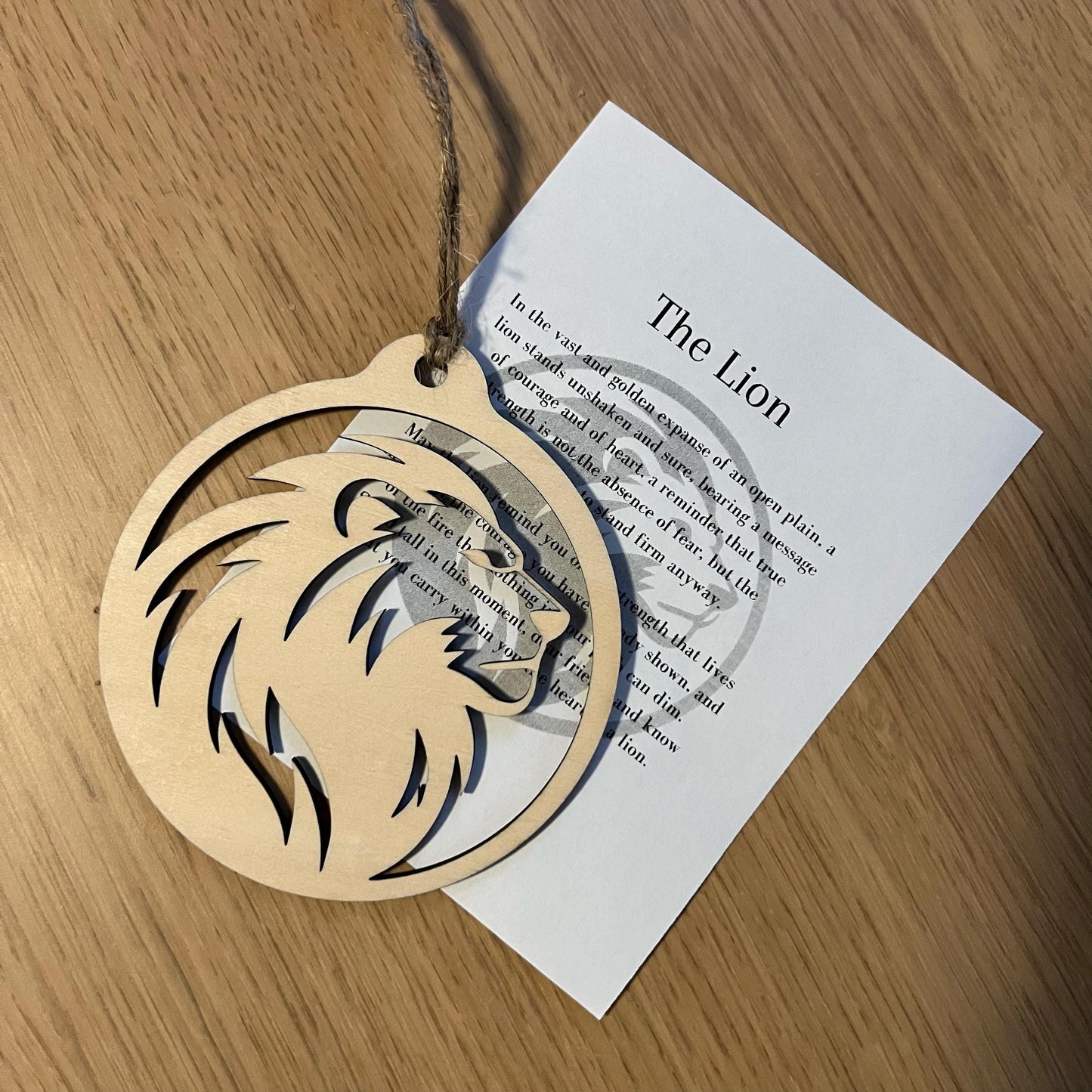 Lion Ornament Laser Cut Template – SVG, Lightburn, XCS Files (Digital Download)