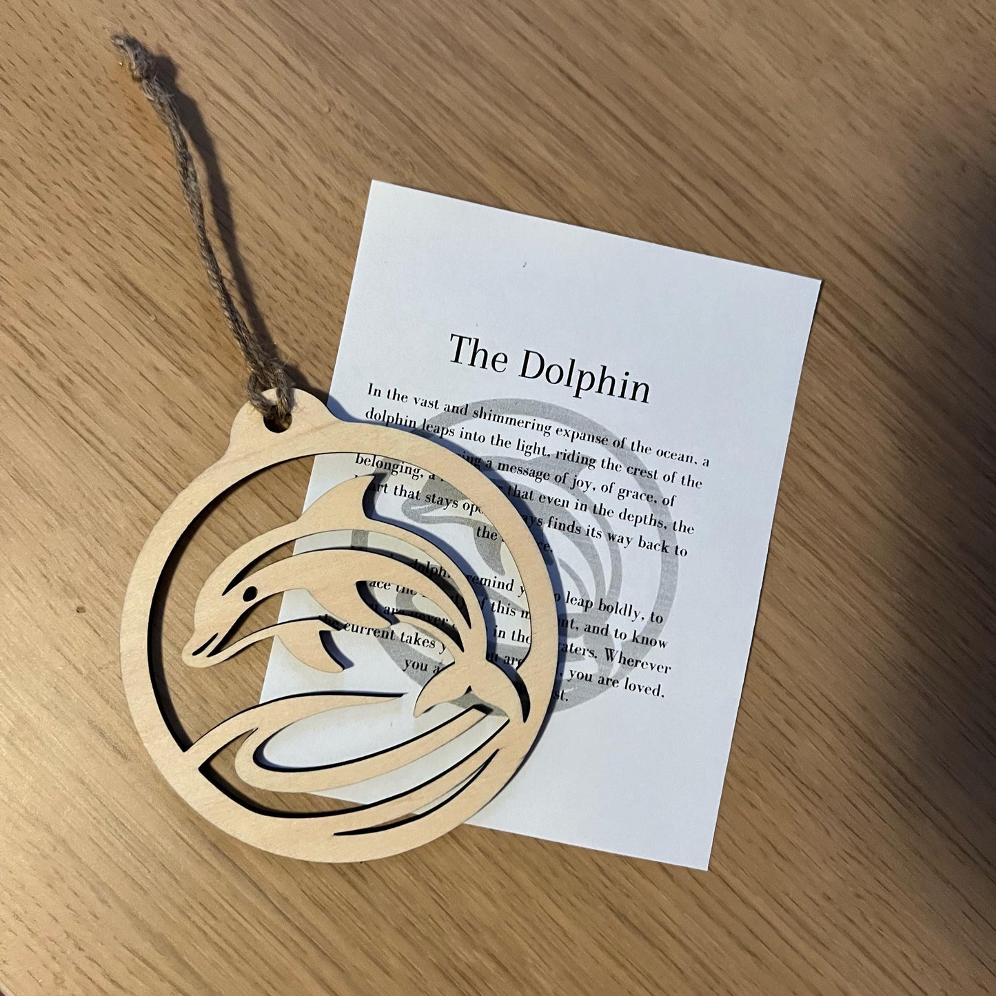 Digital Dolphin Ornament & Inspirational Card Templates – Laser Cut Files (SVG, PDF)