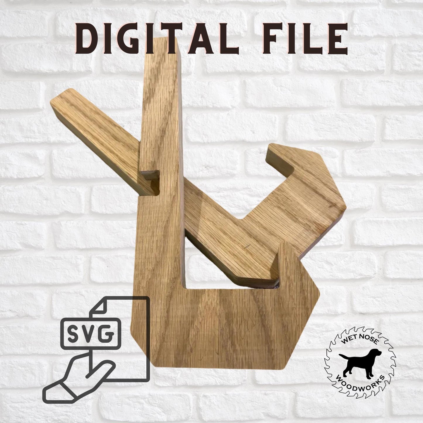 CNC File: Cutting Board Stand, Cook Book or Dish Display SVG Digital Download