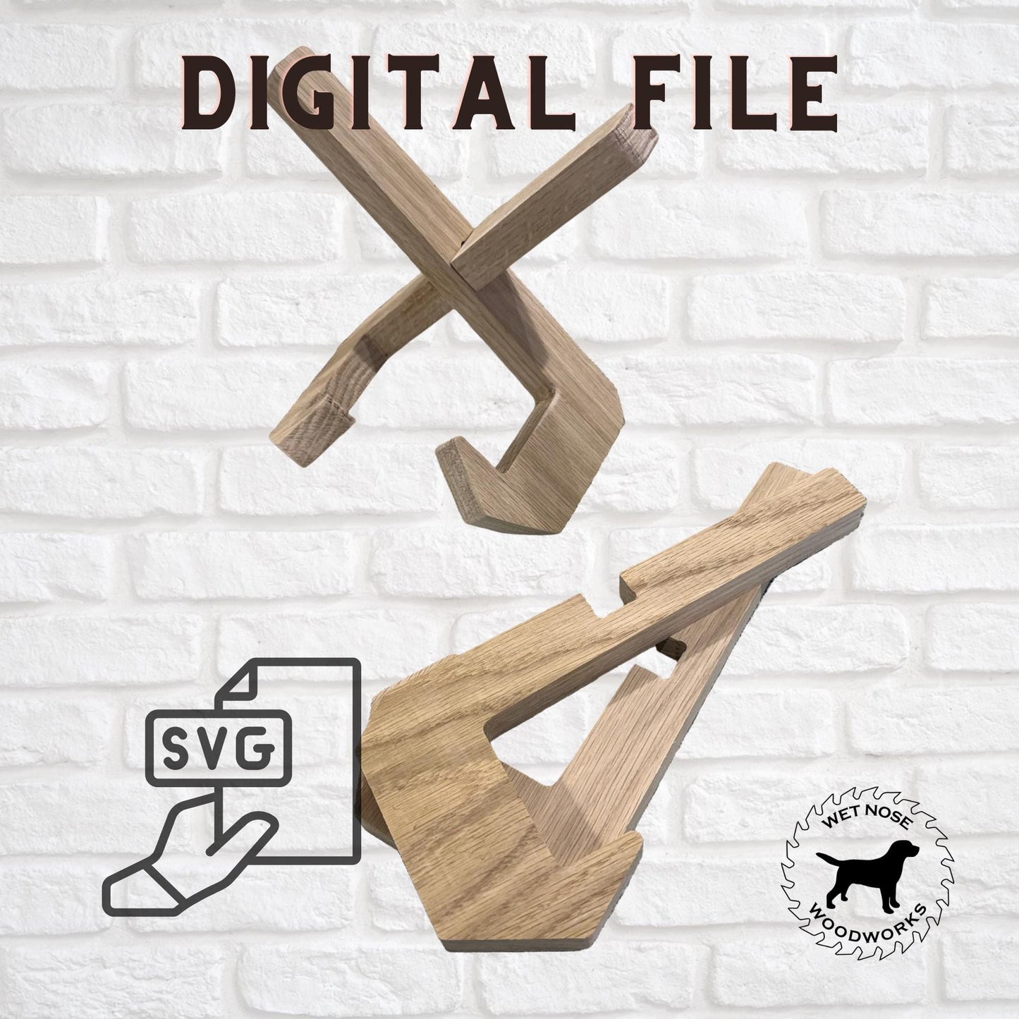 CNC File: Cutting Board Stand, Cook Book or Dish Display SVG Digital Download