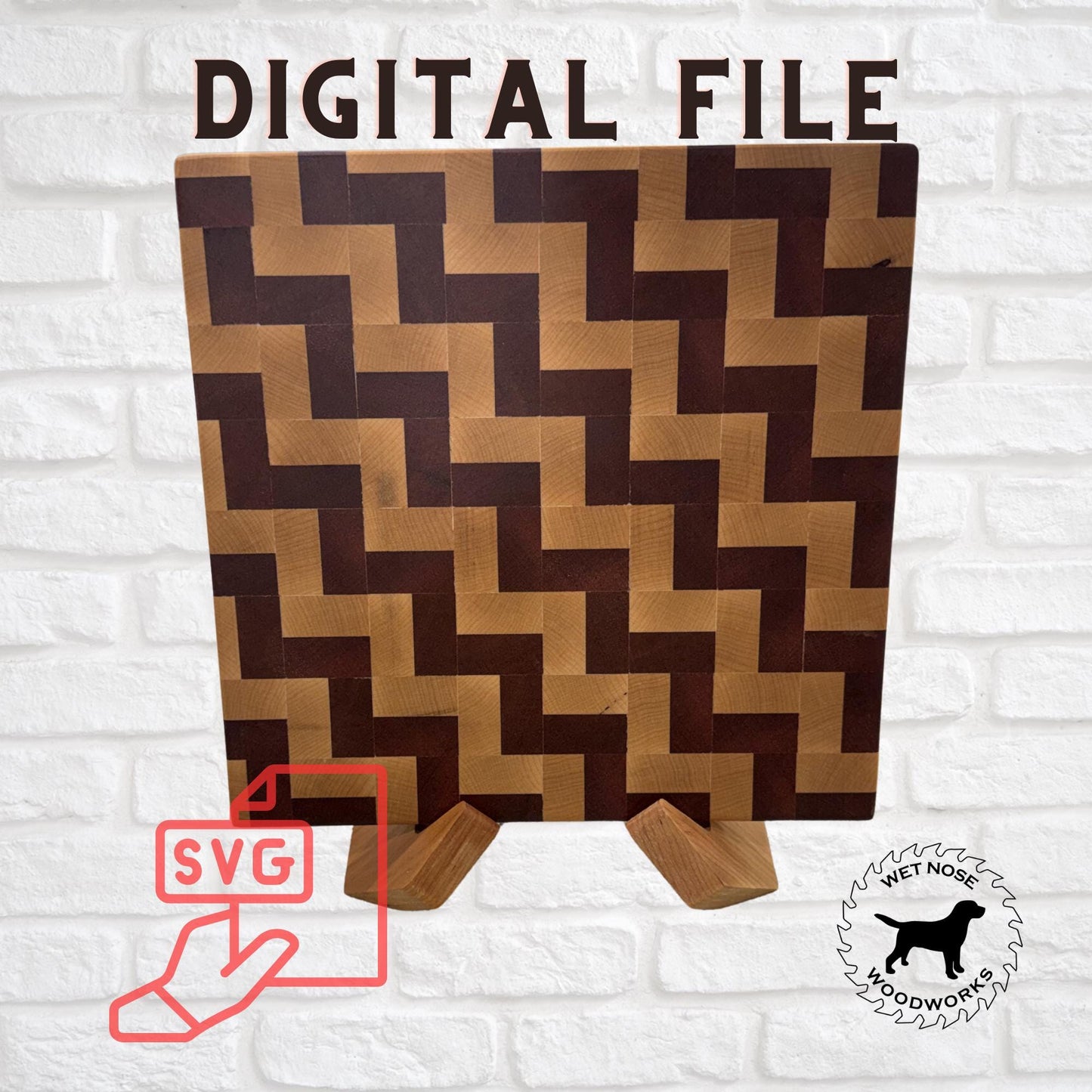 CNC File: Cutting Board Stand, Cook Book or Dish Display SVG Digital Download