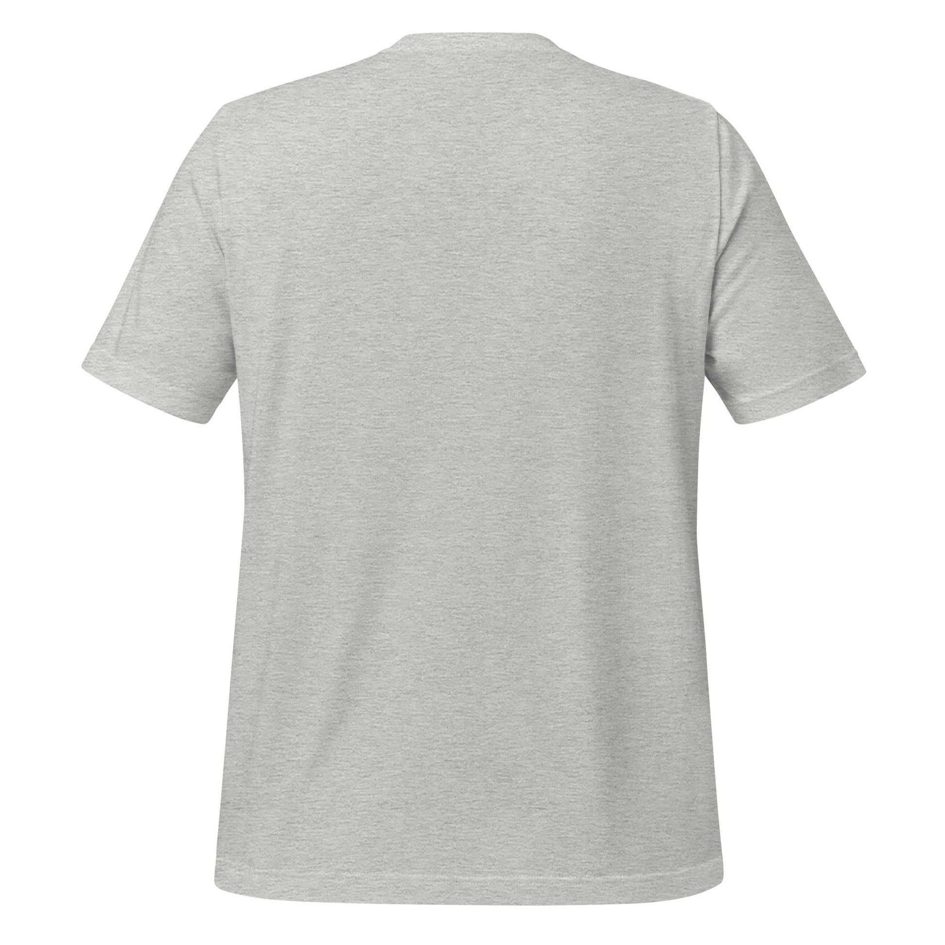 Wet Nose Woodworks logo t-shirt in Athletic Heather, back view