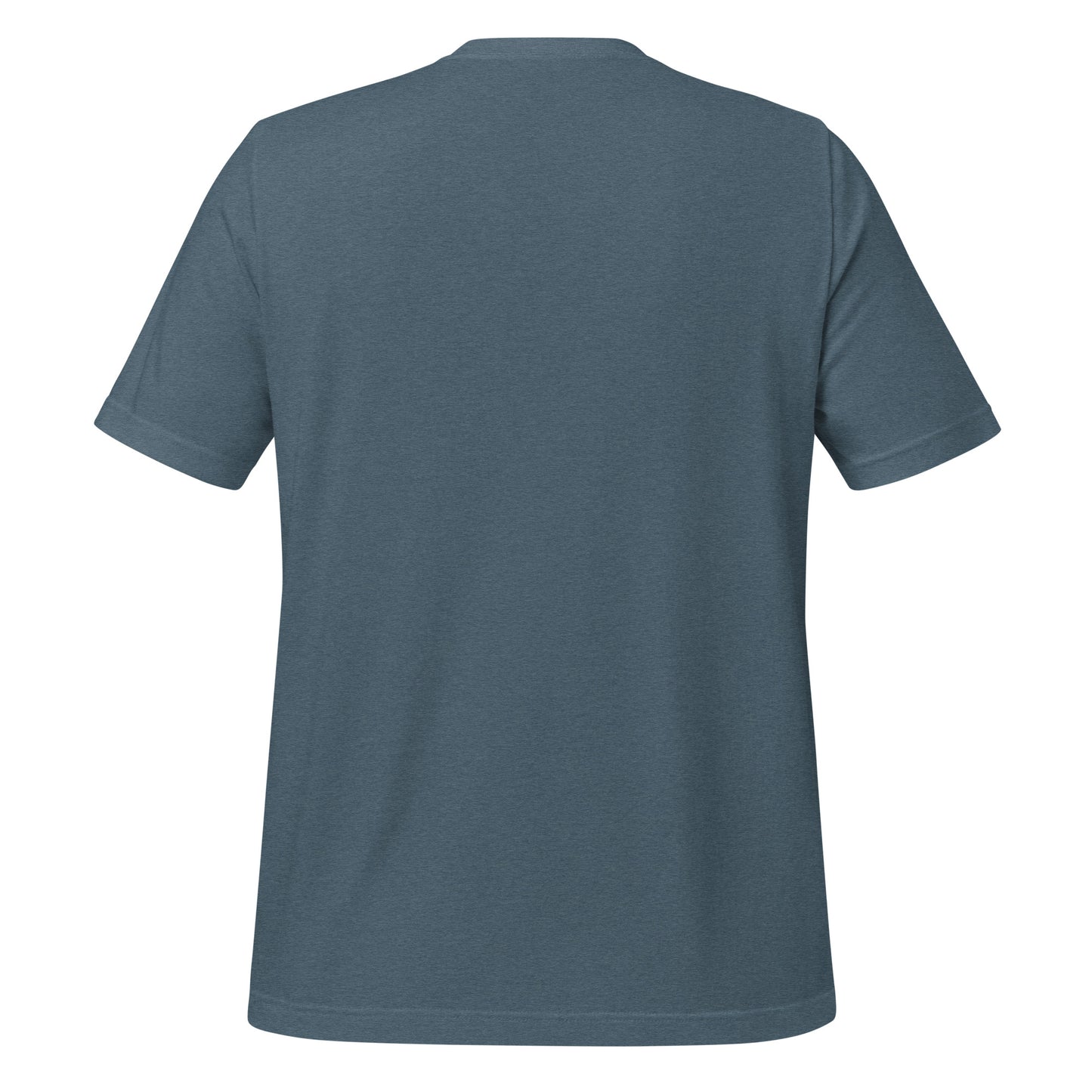 Wet Nose Woodworks logo t-shirt in Heather Slate, back view
