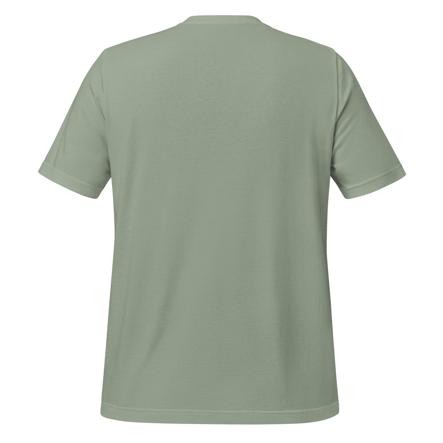 Wet Nose Woodworks logo t-shirt in Sage, back view