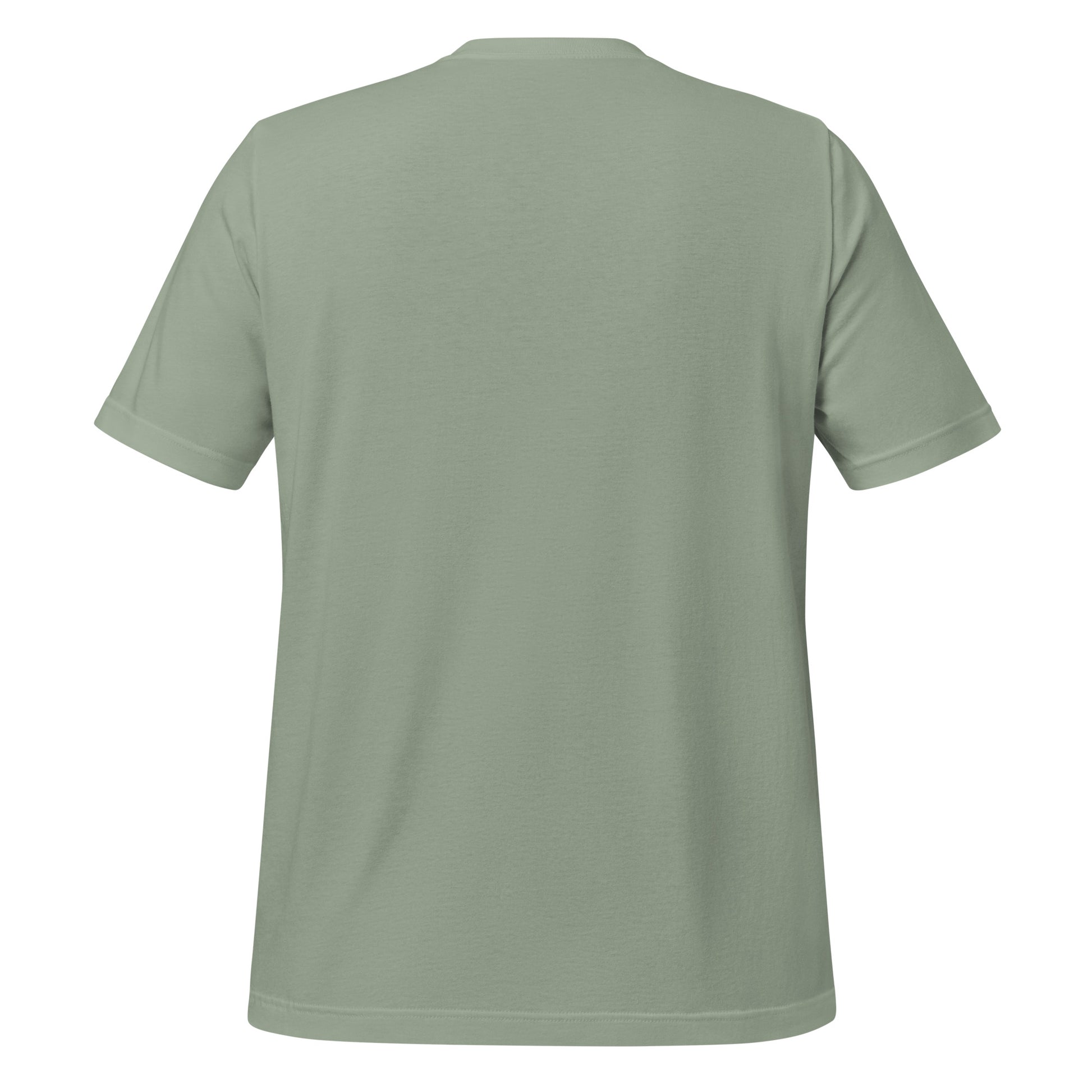 Wet Nose Woodworks logo t-shirt in Sage, back view