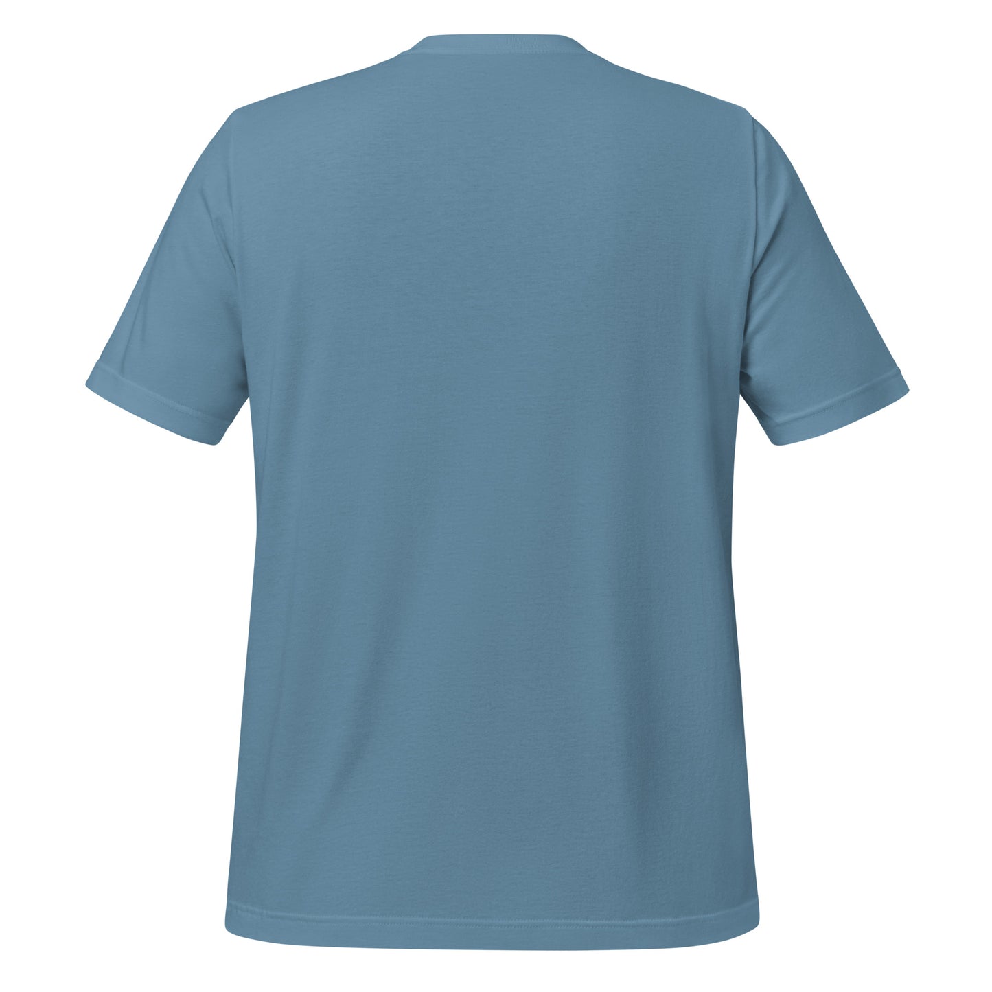 Wet Nose Woodworks logo t-shirt in Steel Blue, back view