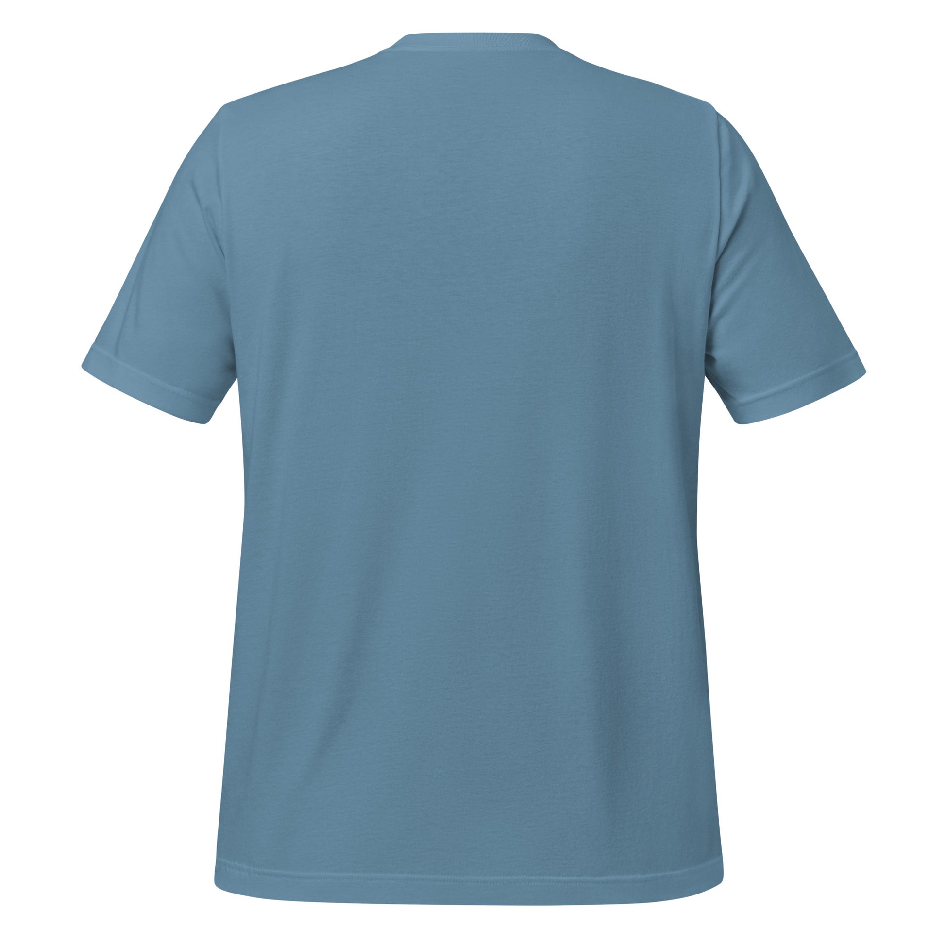 Wet Nose Woodworks logo t-shirt in Steel Blue, back view
